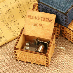 Fly Me To The Moon Music Box Brown