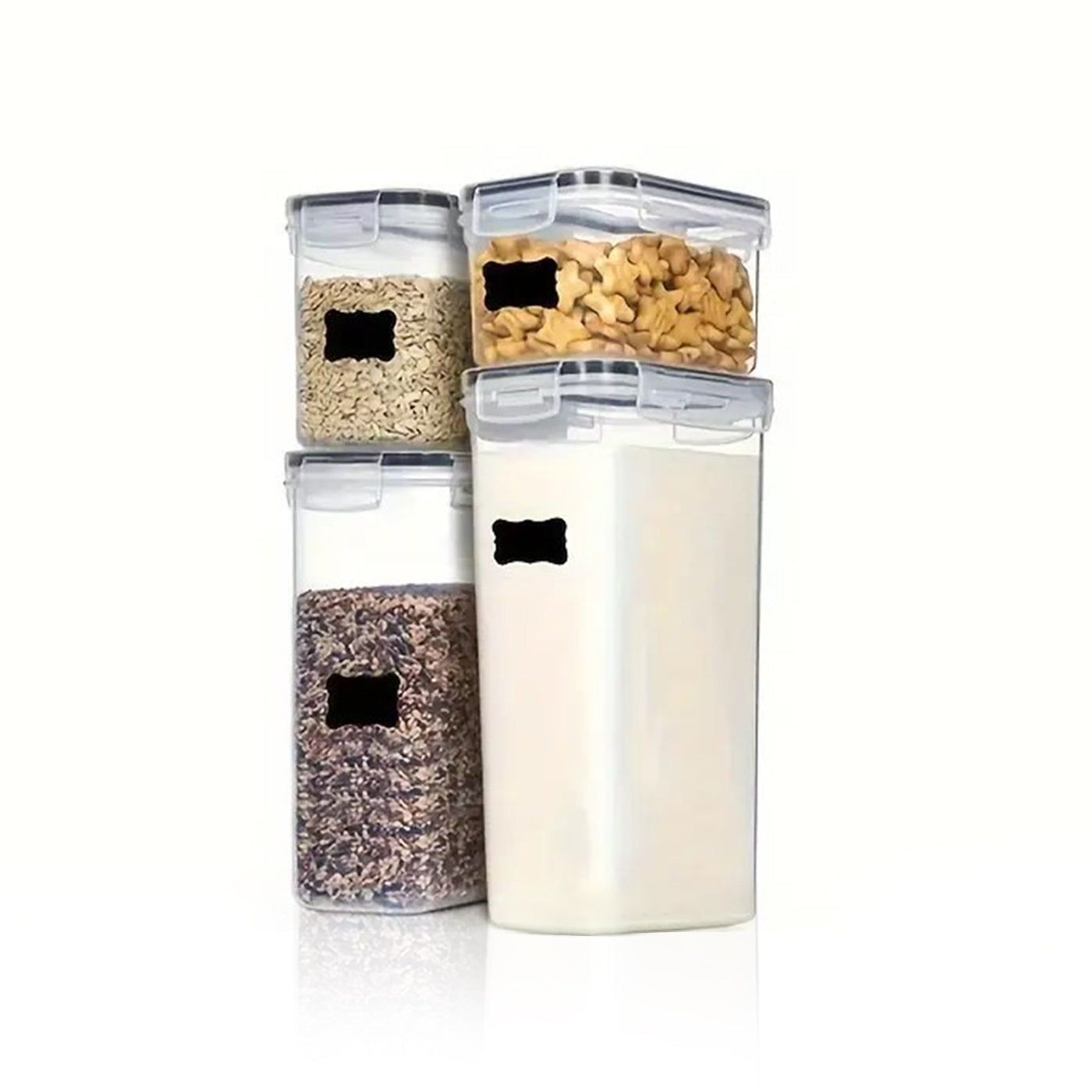 Airtight Food Storage Containers Set of 4 BPA-Free, for Pantry, Snacks, Spices & Kitchen Items