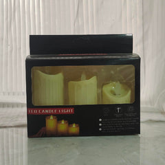Battery Powered Plastic Dancing Flame Flameless LED Pillar Candles