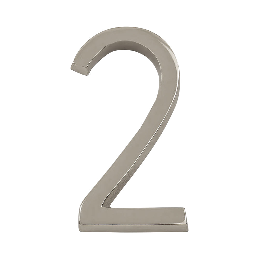 Modern Silver House Numbers - AURELE 4"