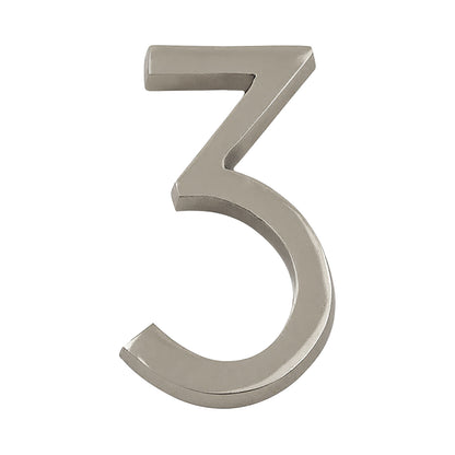 Modern Silver House Numbers - AURELE 4"