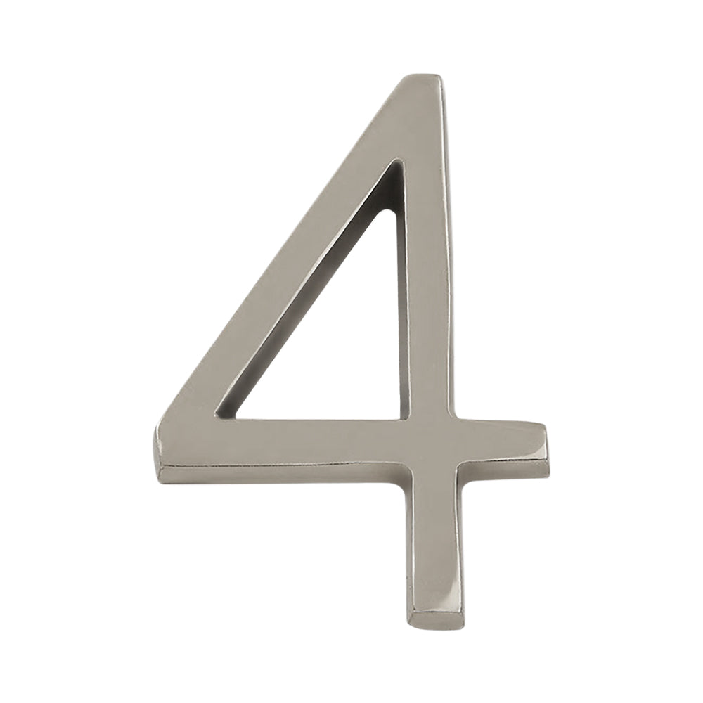 Modern Silver House Numbers - AURELE 4"