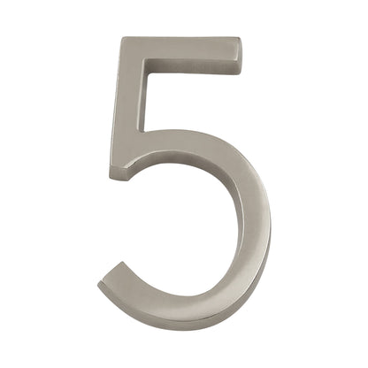 Modern Silver House Numbers - AURELE 4"