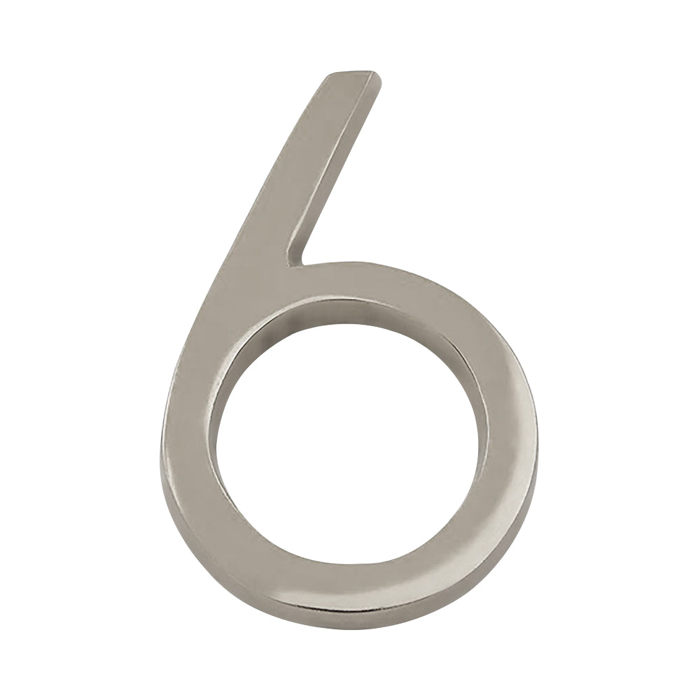 Modern Silver House Numbers - AURELE 4"