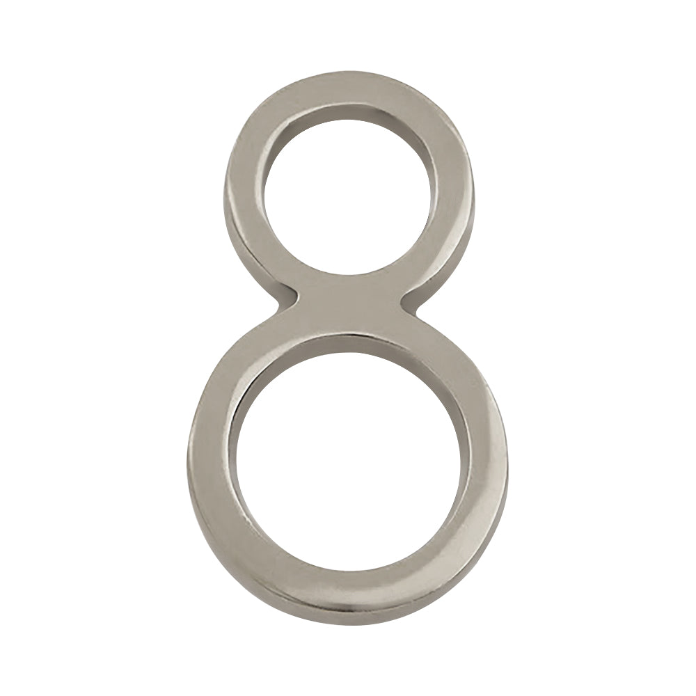 Modern Silver House Numbers - AURELE 4"