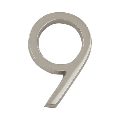 Modern Silver House Numbers - AURELE 4"