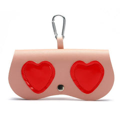 Heart Pink Sunglass Pouch