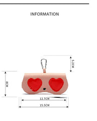 Heart Pink Sunglass Pouch