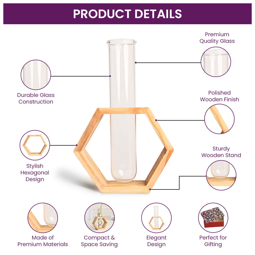 Hexagon- Test Tube Vase