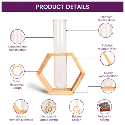 Hexagon- Test Tube Vase