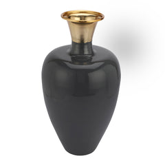 "Urn Deidra" dim grey Brass  Vase