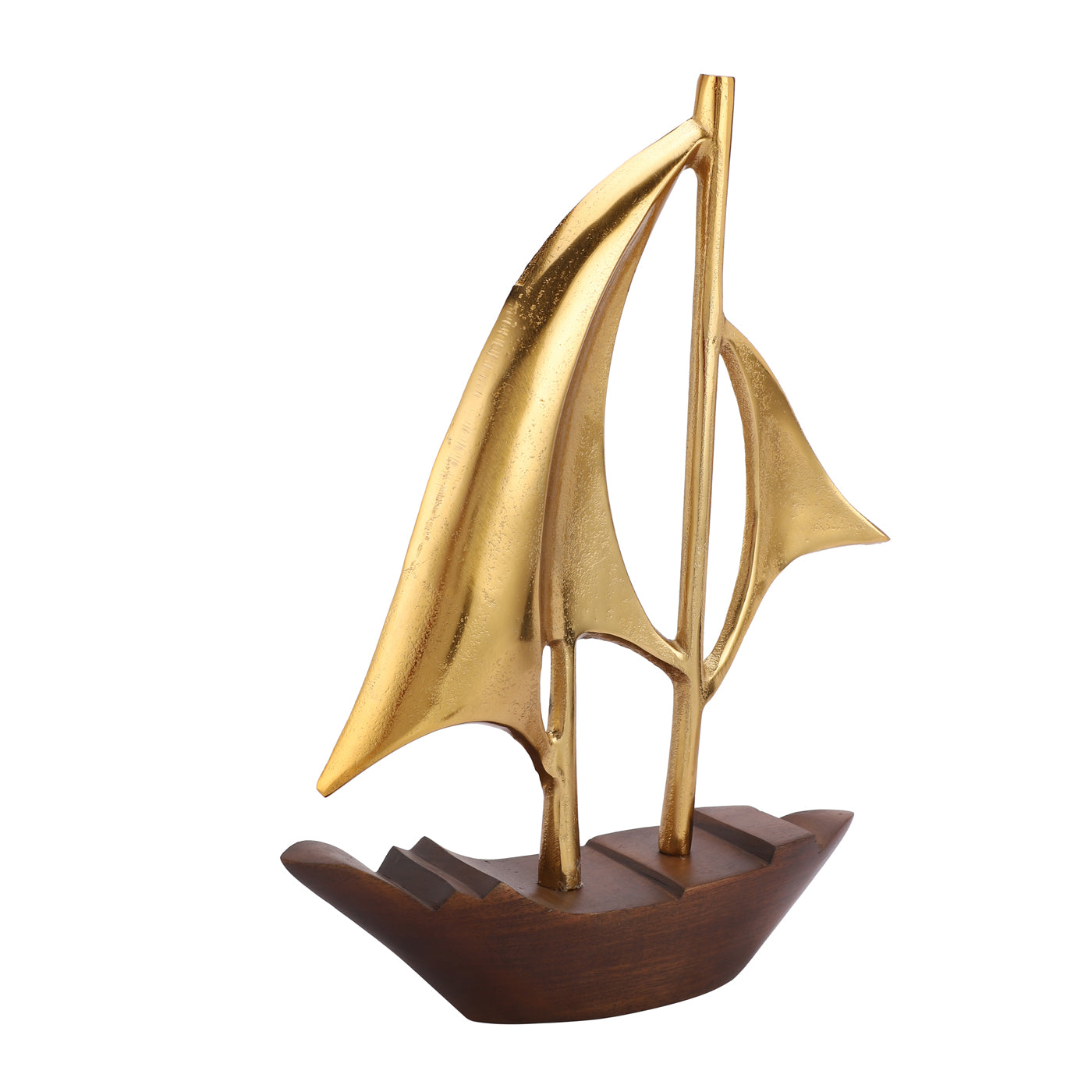 Brings Gold Boat Showpiece for Living Room, Home Decor, Table Decor Office Desk Shelf and Birthday Gift