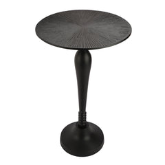 The Carla Side Table in Classical design in Raw Black Finish