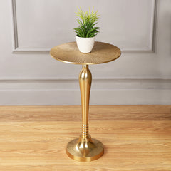 The Carla Side Table in Classical design in Raw Gold & Black Finish