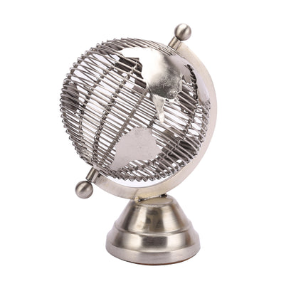 Silver Solidarity Globe Decor Piece for Table Decor Home Decor Office Desk Shelves and Gifts (Black/Small)