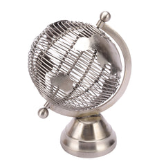 Silver Solidarity Globe Decor Piece for Table Decor Home Decor Office Desk Shelves and Gifts (Black/Small)