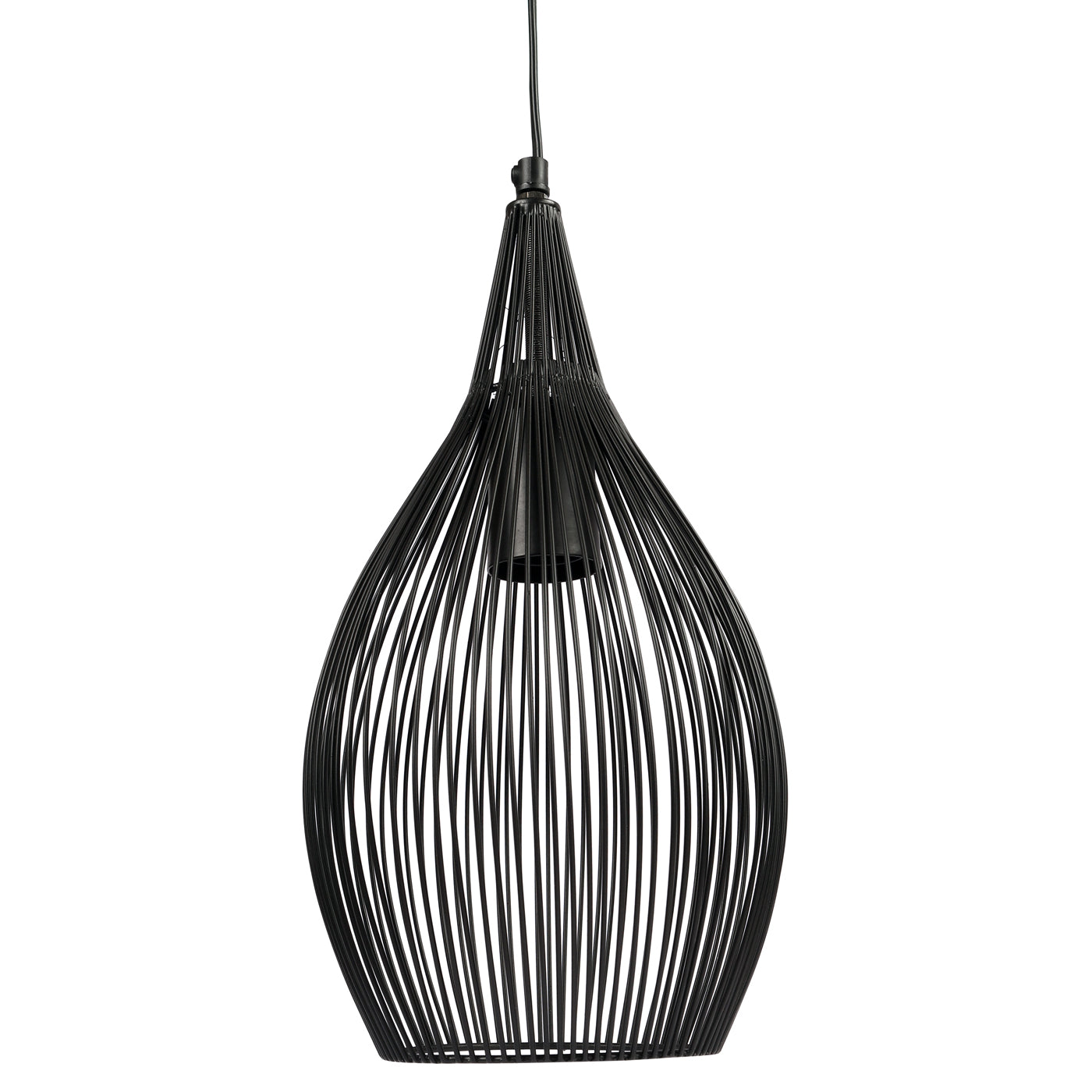 "The Wired Pendant Light" in Jet Black Finish