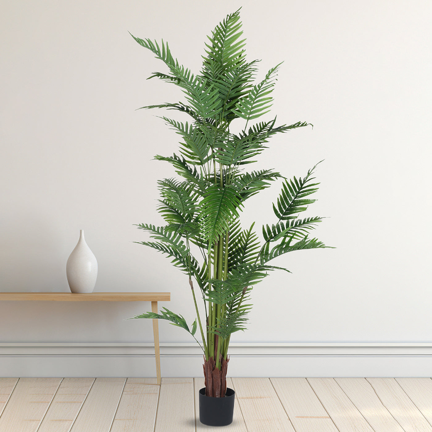 Artificial Areca Palm Plants for Indoor & Outdoor with pot (180 cm Tall, Multicolor)