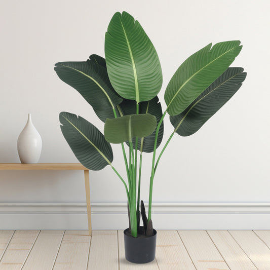 Decoration Artificial PVC Banana Plants for Indoor & Outdoor with pot for Interior Decor/Home Decor/Office Décor (120 cm Tall, Multicolor)