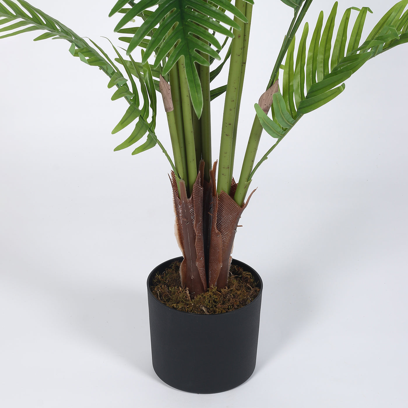 Artificial Areca Palm Plants for Indoor & Outdoor with pot (135 cm Tall, Multicolor)