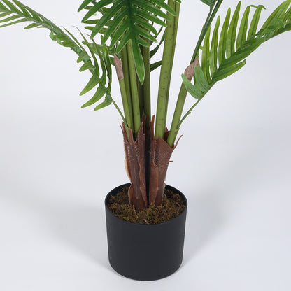 Artificial Areca Palm Plants for Indoor & Outdoor with pot (135 cm Tall, Multicolor)