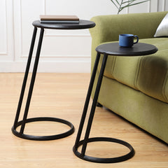 Slanted Nesting Tables byDecorTwist in Raw Black PC Finish large size