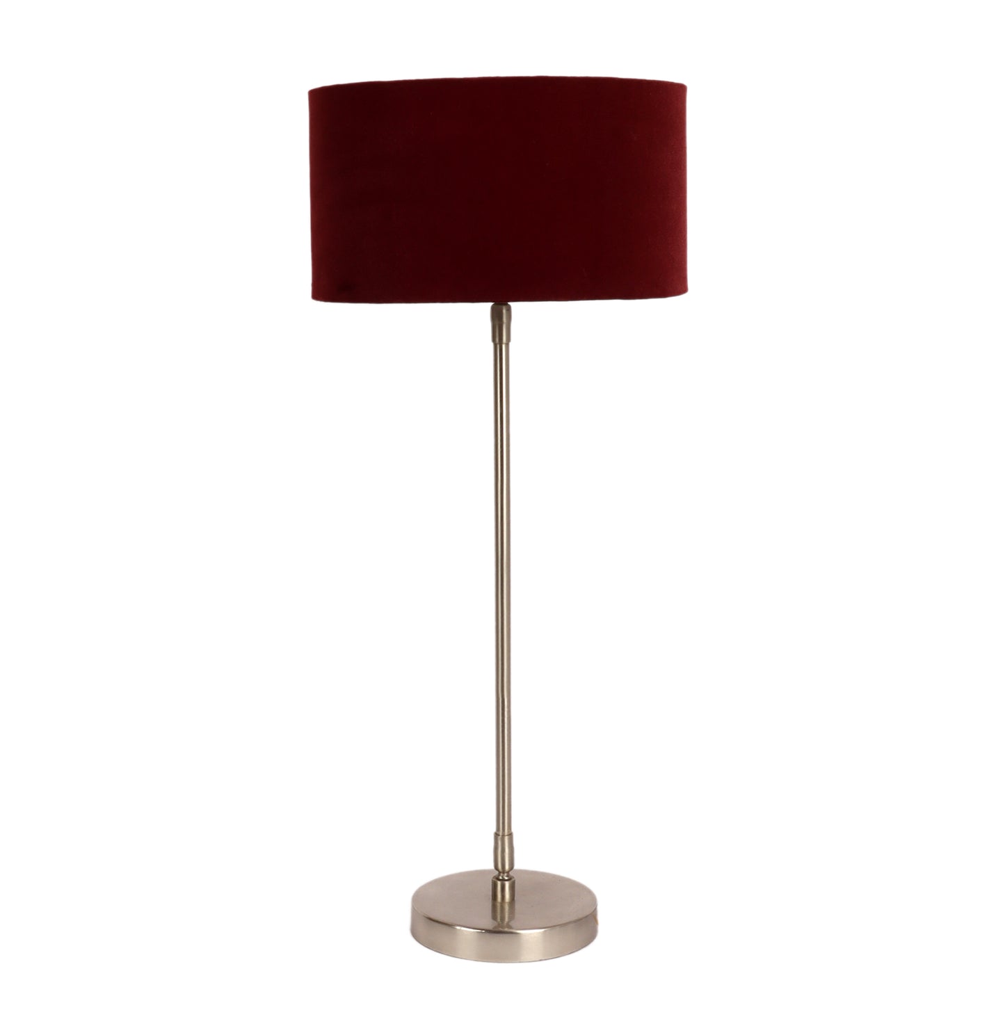 The "Large Silver MJ  Lamp" with Red velvet shade