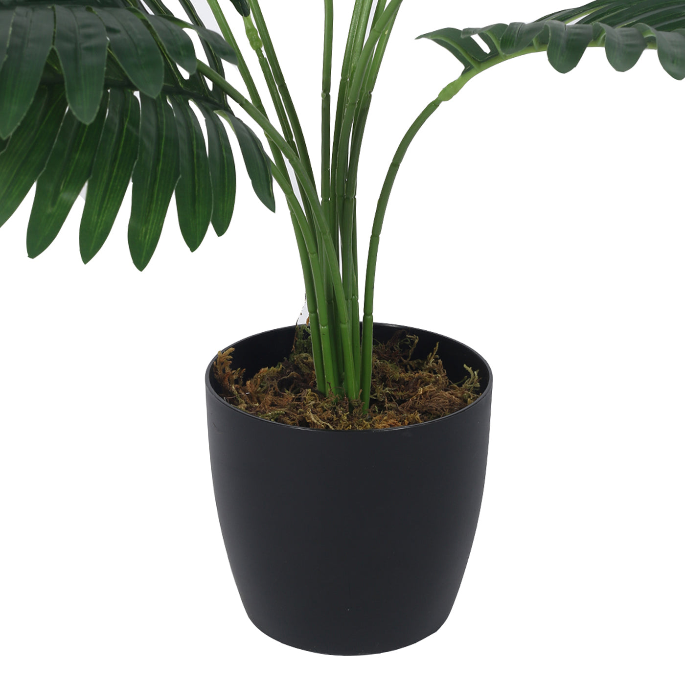 Artificial Areca Palm Plants for Indoor & Outdoor with pot (12 Leaves, 55 cm Tall, Multicolor)