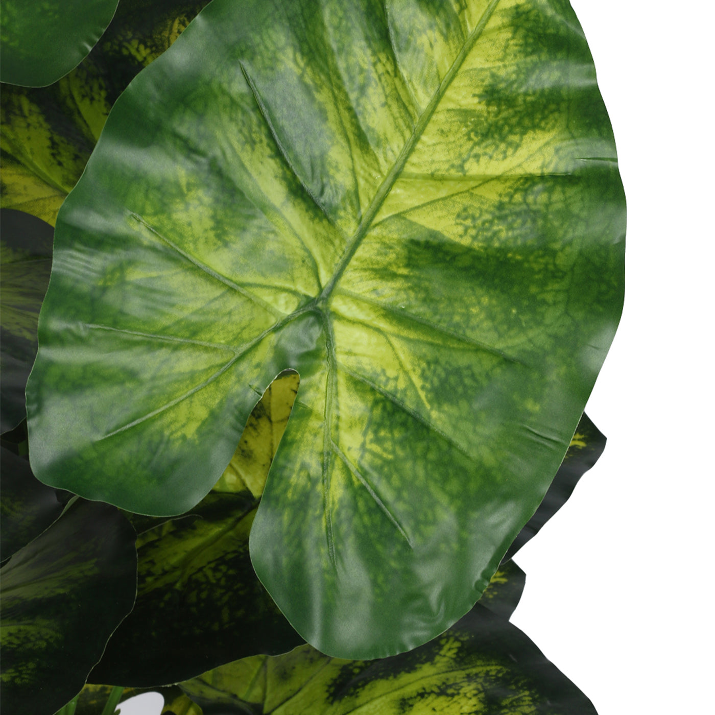 Artificial PVC Photosh Big Leaves Plants for Indoor & Outdoor with pot (18 Leaves, 70 cm Tall, Multicolor)