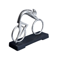 Brings Silver Bicycle Showpiece for Living Room, Home Decor, Table Decor Office Desk Shelf and Birthday Gift
