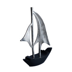 Brings Silver Boat Showpiece for Living Room, Home Decor, Table Decor Office Desk Shelf and Birthday Gift