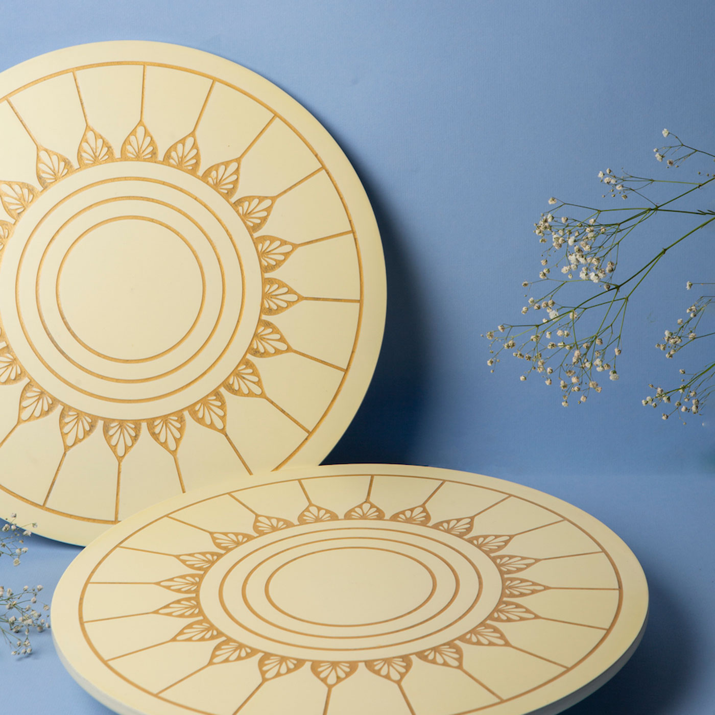 Ivory White Lazy Susan Wooden