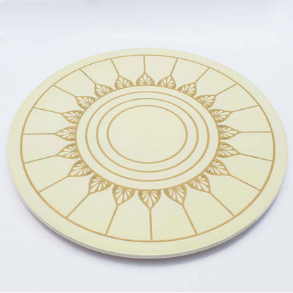 Ivory White Lazy Susan Wooden