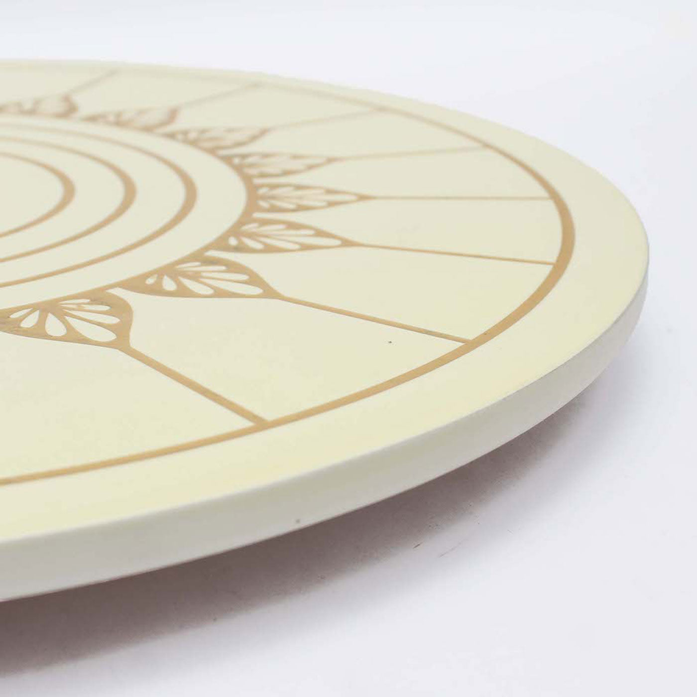 Ivory White Lazy Susan Wooden