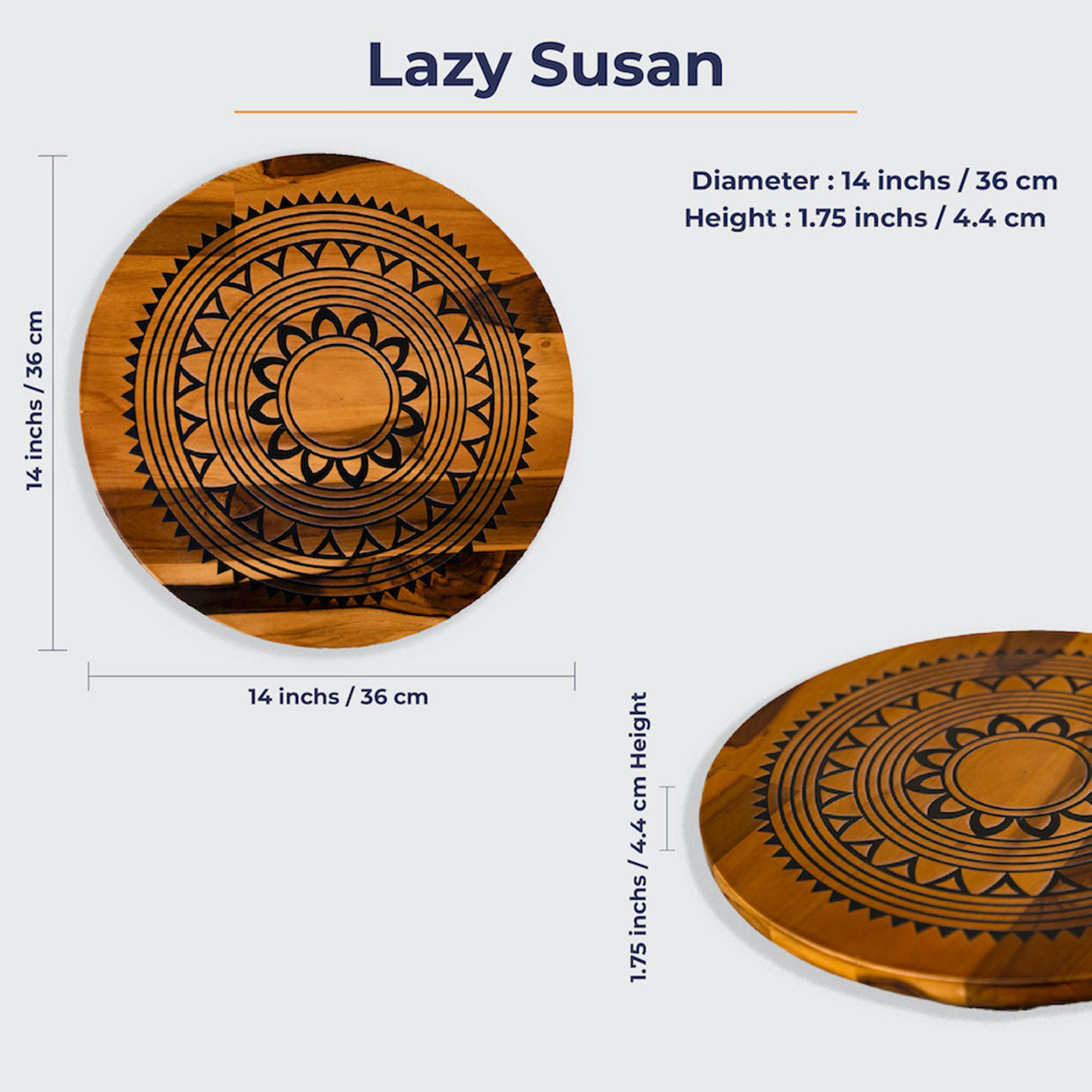 Sunny Mandala Lazzy Susan