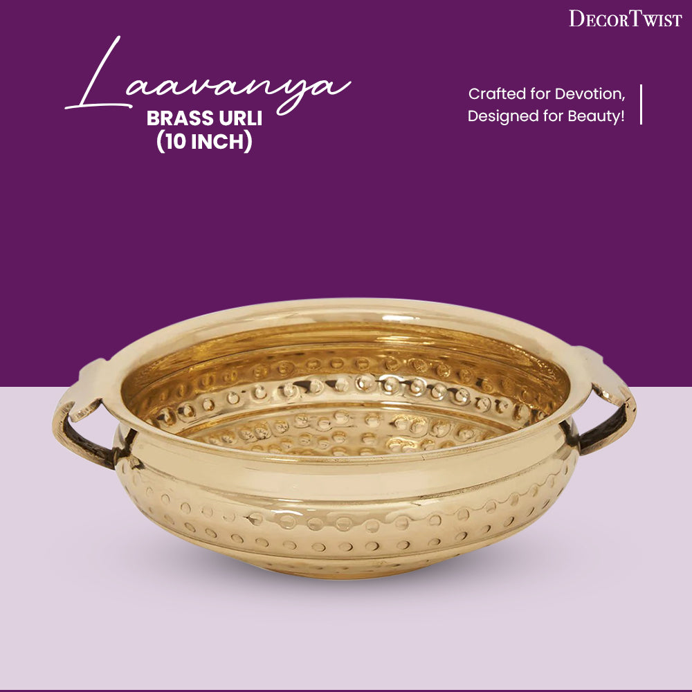 Laavanya 10 Inch Brass Urli