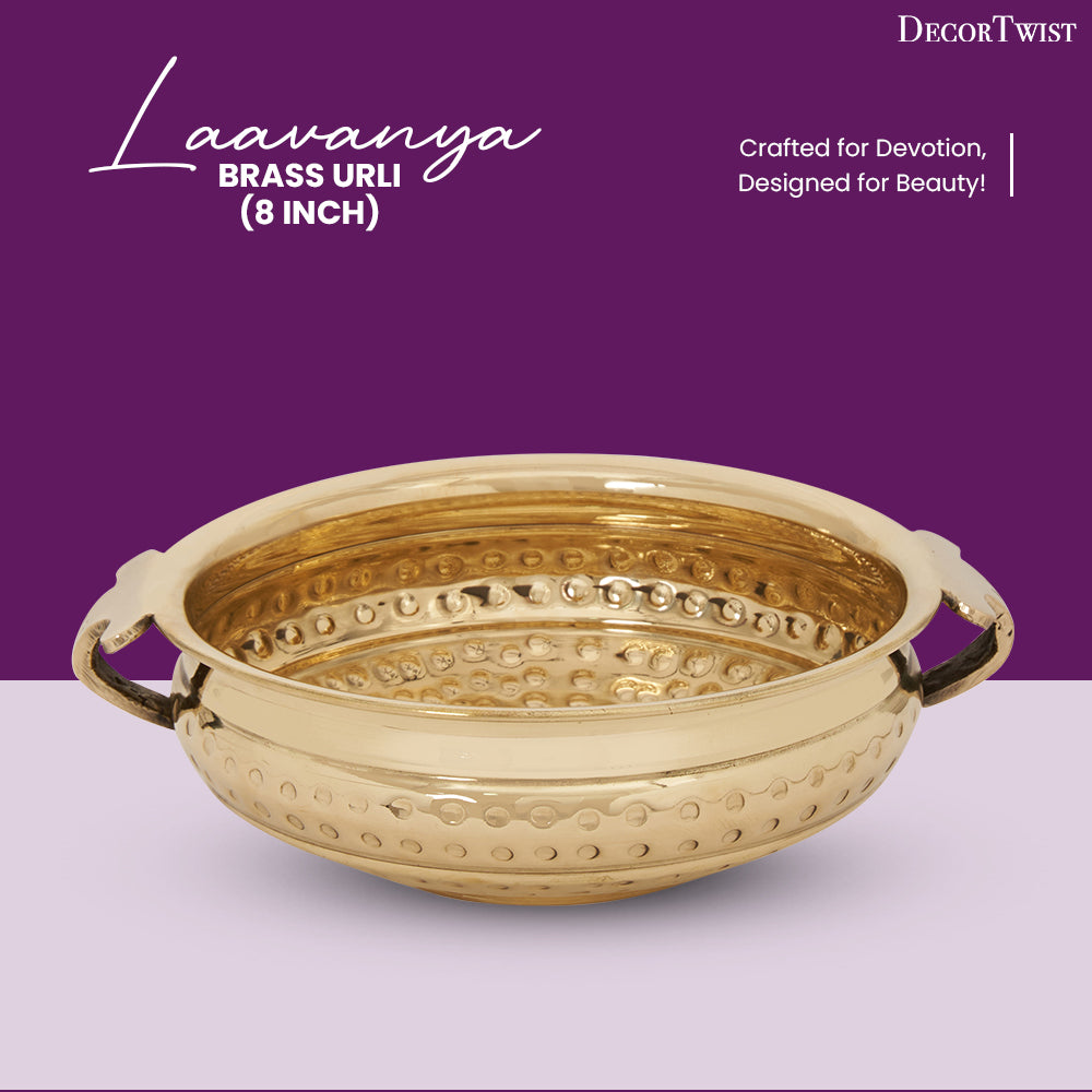 Laavanya 8 Inch Brass Urli