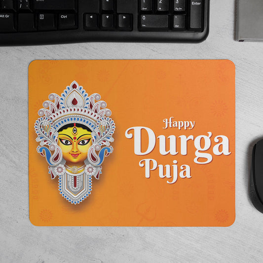 Durga Puja Printed Mouse Pad Non-Slip Spill-Resistant Mousepad with Special-Textured Surface for Laptop, Computer
