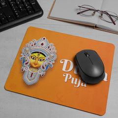 Durga Puja Printed Mouse Pad Non-Slip Spill-Resistant Mousepad with Special-Textured Surface for Laptop, Computer