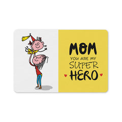 "Mom You Are Super Hero" Quotes Printed Mouse Pad Non-Slip Spill-Resistant Mousepad with Special-Textured Surface for Laptop PC
