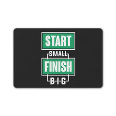 "Start Small Finish Big" Motivational Quotes Printed Mouse Pad Non-Slip Rubber Base Desk Mousepad for Laptop PC