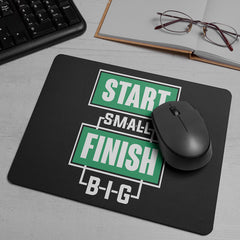 "Start Small Finish Big" Motivational Quotes Printed Mouse Pad Non-Slip Rubber Base Desk Mousepad for Laptop PC