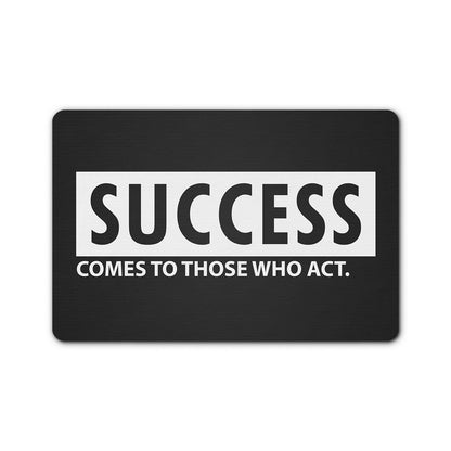 "SUCCESS Comes To Those Who Act" Quotes Printed Mouse Pad Non-Slip Rubber Base Desk Mousepad for Laptop PC