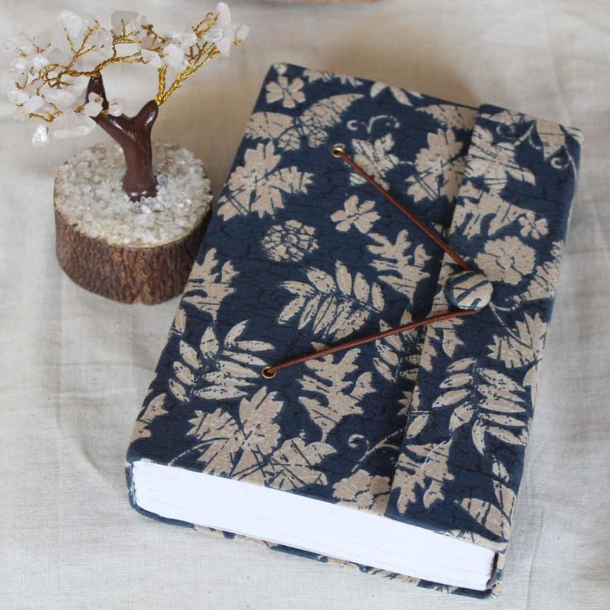 Recycled Paper Vintage Journal (BLUE) - Jumbo
