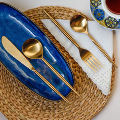 Golden Steel Cutlery Set