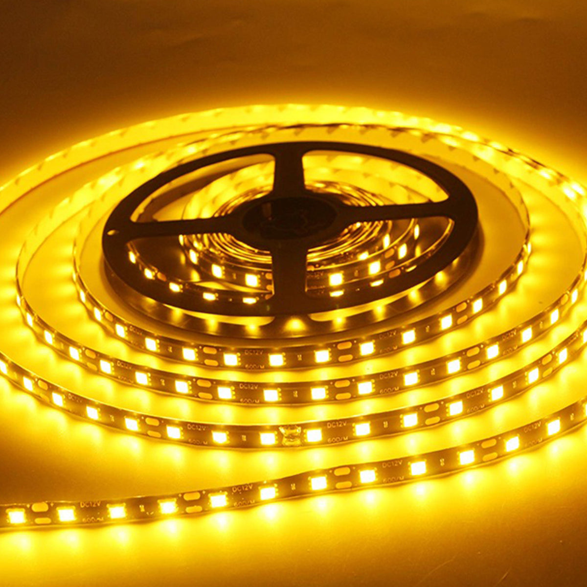 DecorTwist LEDs 5 m Strip Lights (Pack of 1) | Indoor & Outdoor Decorative | 120 LED/Mtr with Adaptor (Yellow)
