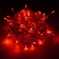 DecorTwist LED String Light for Home and Office Decor | Indoor & Outdoor | use Decorative Lights | Christmas | Diwali | Wedding | (Red) 12 Meter Length |(Pack of 2)