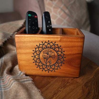 Multi Remote Holder Round Teak