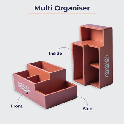 Multi Organiser Amber Orange