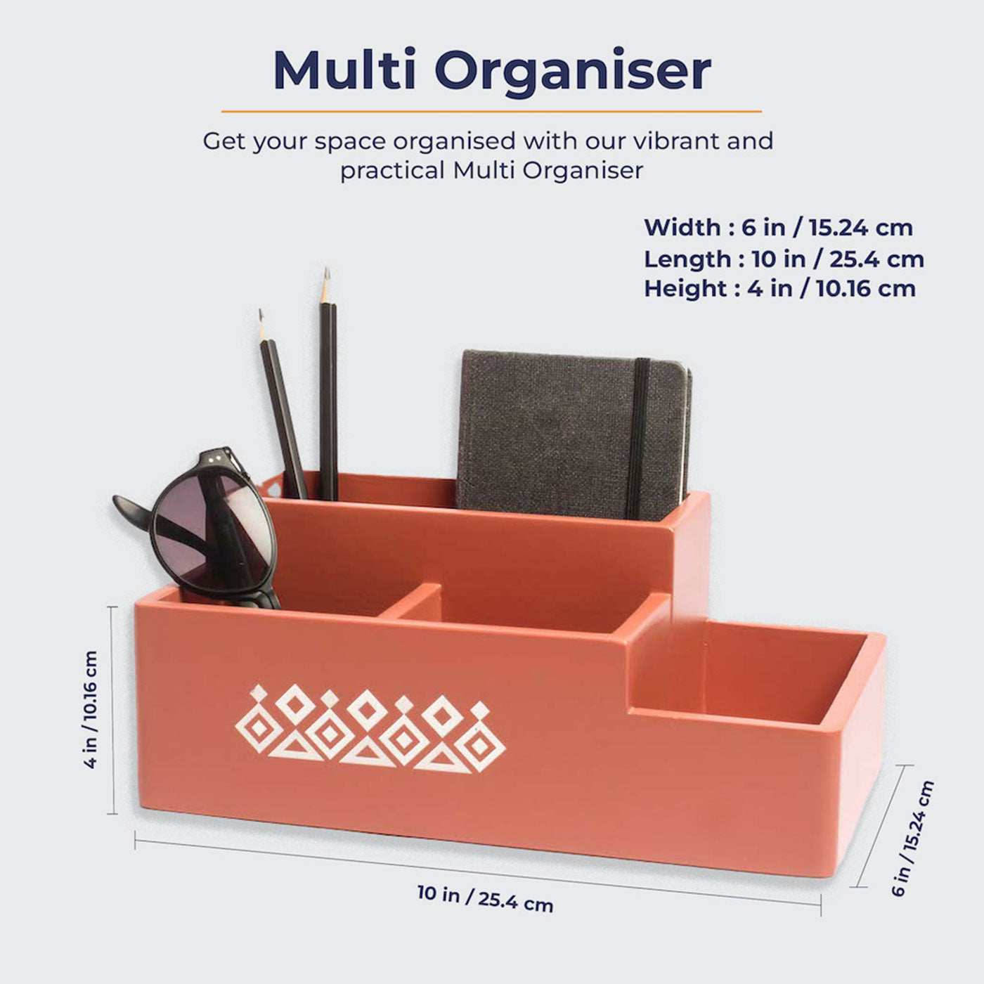 Multi Organiser Amber Orange